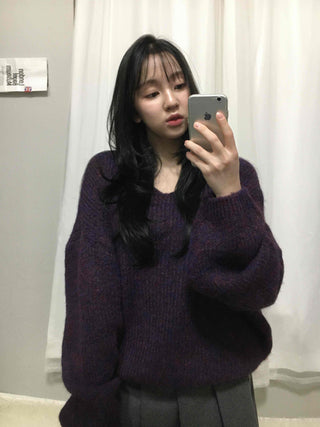 Balloon Sleeve Loose Knit