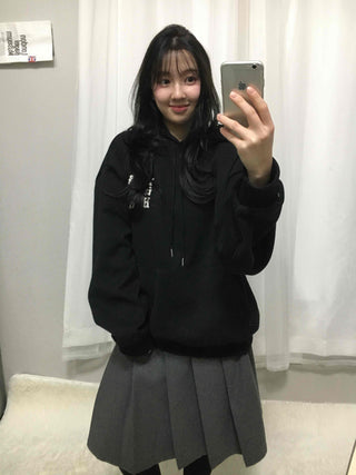 Autumn Wool Pleated Midi Skirt