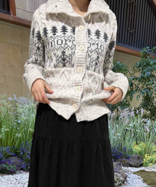 Cozy Nordic Cable Knit Cardigan