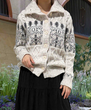 Cozy Nordic Cable Knit Cardigan