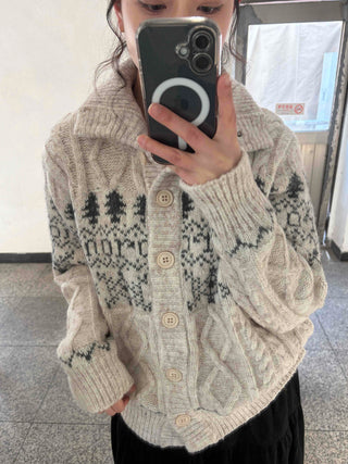 Cozy Nordic Cable Knit Cardigan