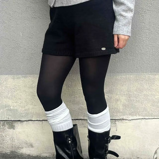 Minimal High-Waisted Knit Shorts