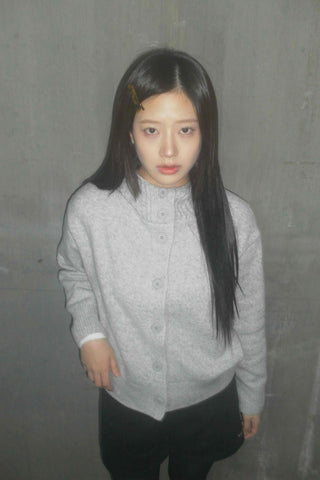 Hooded Button Knit Cardigan