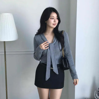 French Ribbon Tie Knit