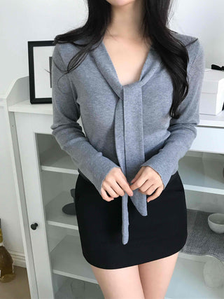 French Ribbon Tie Knit