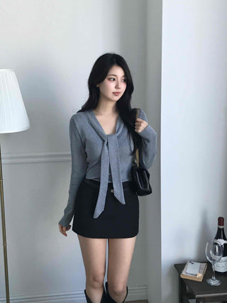 French Ribbon Tie Knit