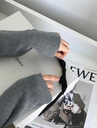 French Ribbon Tie Knit