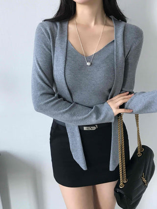 French Ribbon Tie Knit