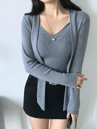 French Ribbon Tie Knit