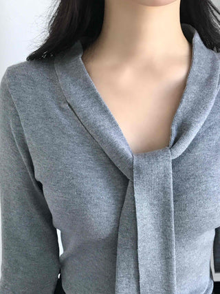 French Ribbon Tie Knit