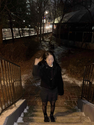 Casual Hooded Cropped Duffle Coat