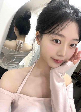 Balletcore Soft Halter Neck Slim Fit Long Sleeve T-shirt