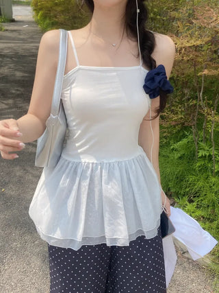 Bico Hem Frill Layered Sleeveless