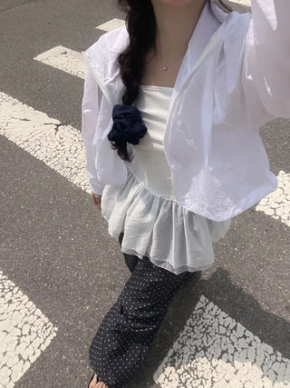 Bico Hem Frill Layered Sleeveless