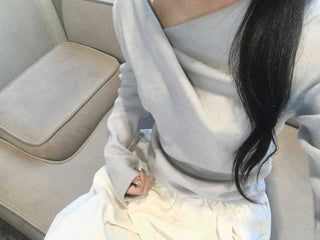 Slim Drape Shirred Long Sleeve T-shirt