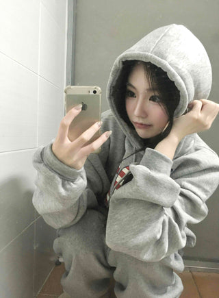 New York American Flag Oversized Fleece-Lined Hoodie