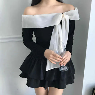 Off-shoulder Organza Ribbon Top