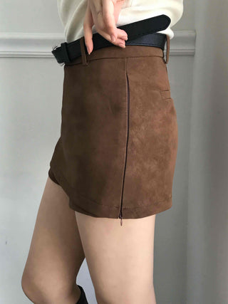 Soft Mood Suede Mini Skirt Pants