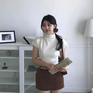 Soft Cap Sleeve Slim Knit