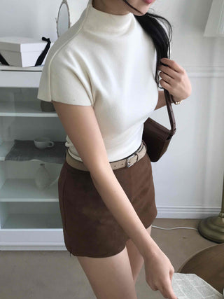 Soft Cap Sleeve Slim Knit
