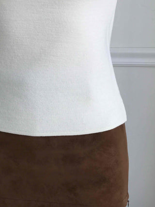 Soft Cap Sleeve Slim Knit