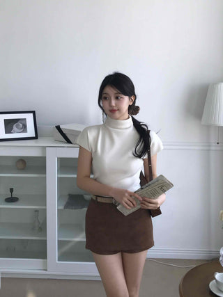 Soft Cap Sleeve Slim Knit