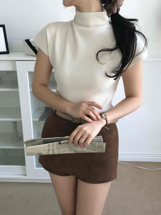 Soft Cap Sleeve Slim Knit