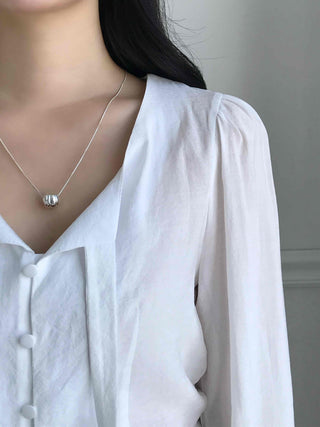 Drop Strap Button Blouse