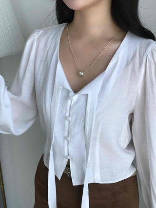 Drop Strap Button Blouse