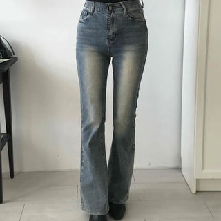 Natural Wash Semi Bootcut Denim Pants