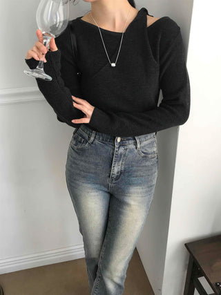 Simple Basic Asymmetrical Layered Knit