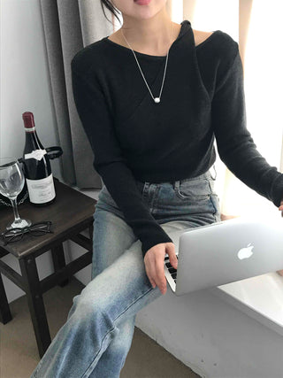 Simple Basic Asymmetrical Layered Knit