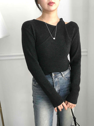 Simple Basic Asymmetrical Layered Knit