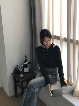 Simple Basic Asymmetrical Layered Knit