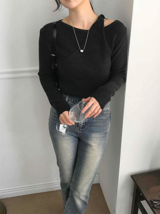 Simple Basic Asymmetrical Layered Knit