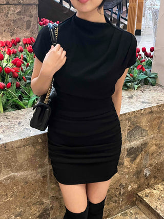 Slim Fit Mini Dress with Shirring Details