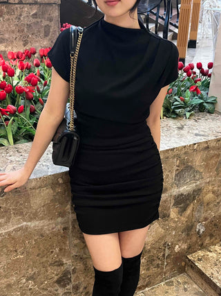 Slim Fit Mini Dress with Shirring Details