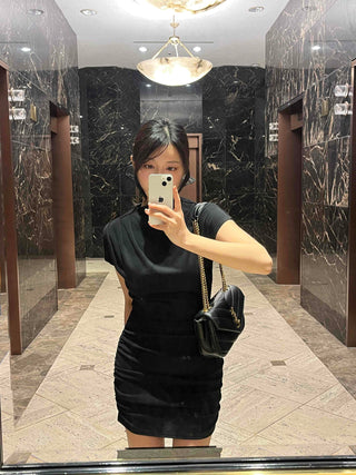 Slim Fit Mini Dress with Shirring Details