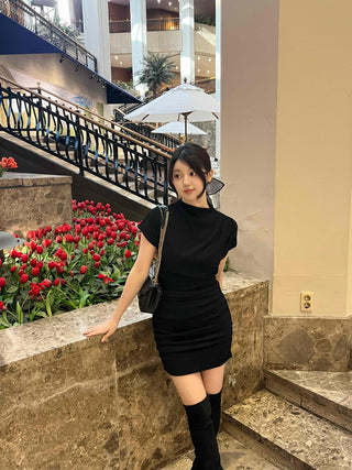 Slim Fit Mini Dress with Shirring Details