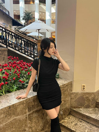 Slim Fit Mini Dress with Shirring Details