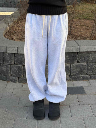 String Cotton Loose Fit Sweatpants