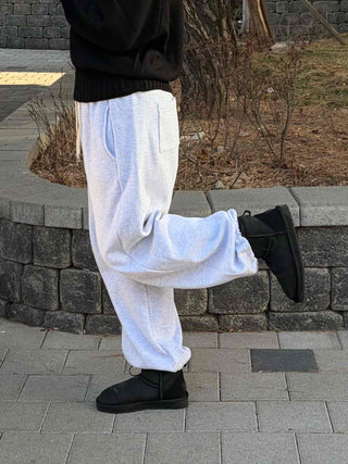 String Cotton Loose Fit Sweatpants