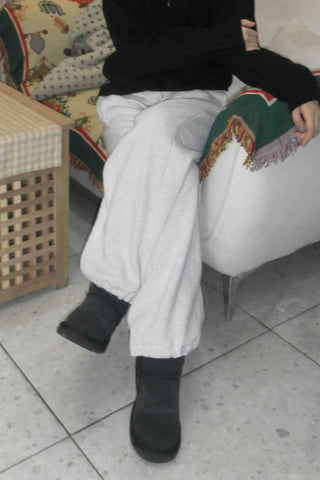 String Cotton Loose Fit Sweatpants