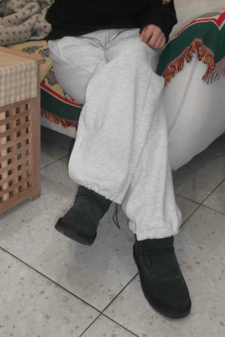 String Cotton Loose Fit Sweatpants