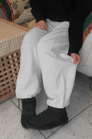 String Cotton Loose Fit Sweatpants