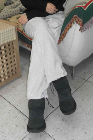 String Cotton Loose Fit Sweatpants