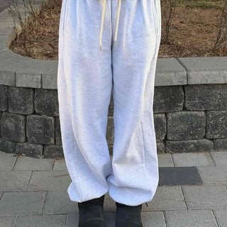 String Cotton Loose Fit Sweatpants