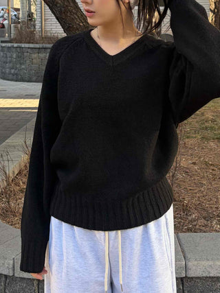 Basic V-neck Knit