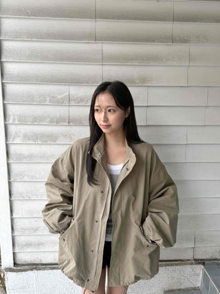 Campus Mood Effortless Chic Midi-length Field Jacket