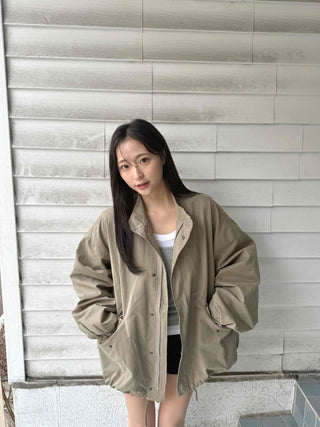 Campus Mood Effortless Chic Midi-length Field Jacket